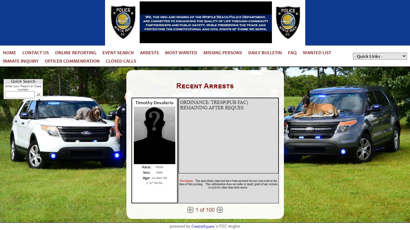 Myrtle Beach Police Department P2C